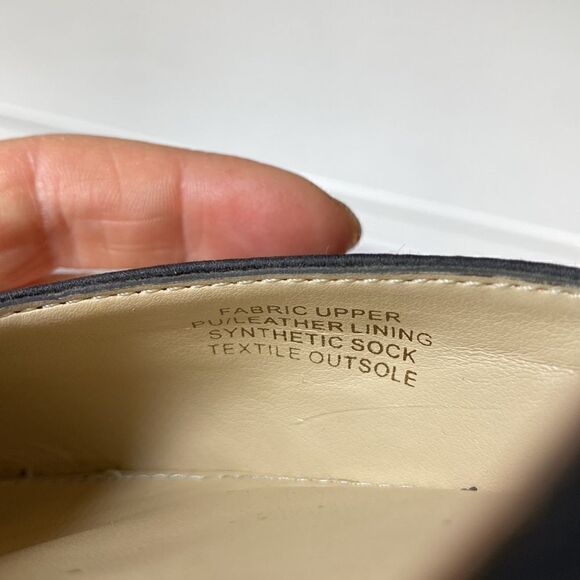 Blue by Betsey Johnson Embellished Black Silk Strap Block Heel Sybil Women's 6 - Picture 6 of 9